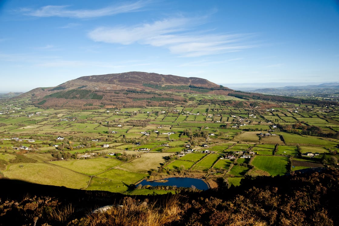 Slieve Gullion and the South Armagh countryside, viewed from the slopes above